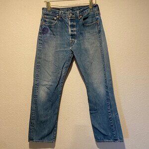 Levi’s 501 Men’s Jeans 34x32 Button Fly‎ Straight Fit with Minor Flaw